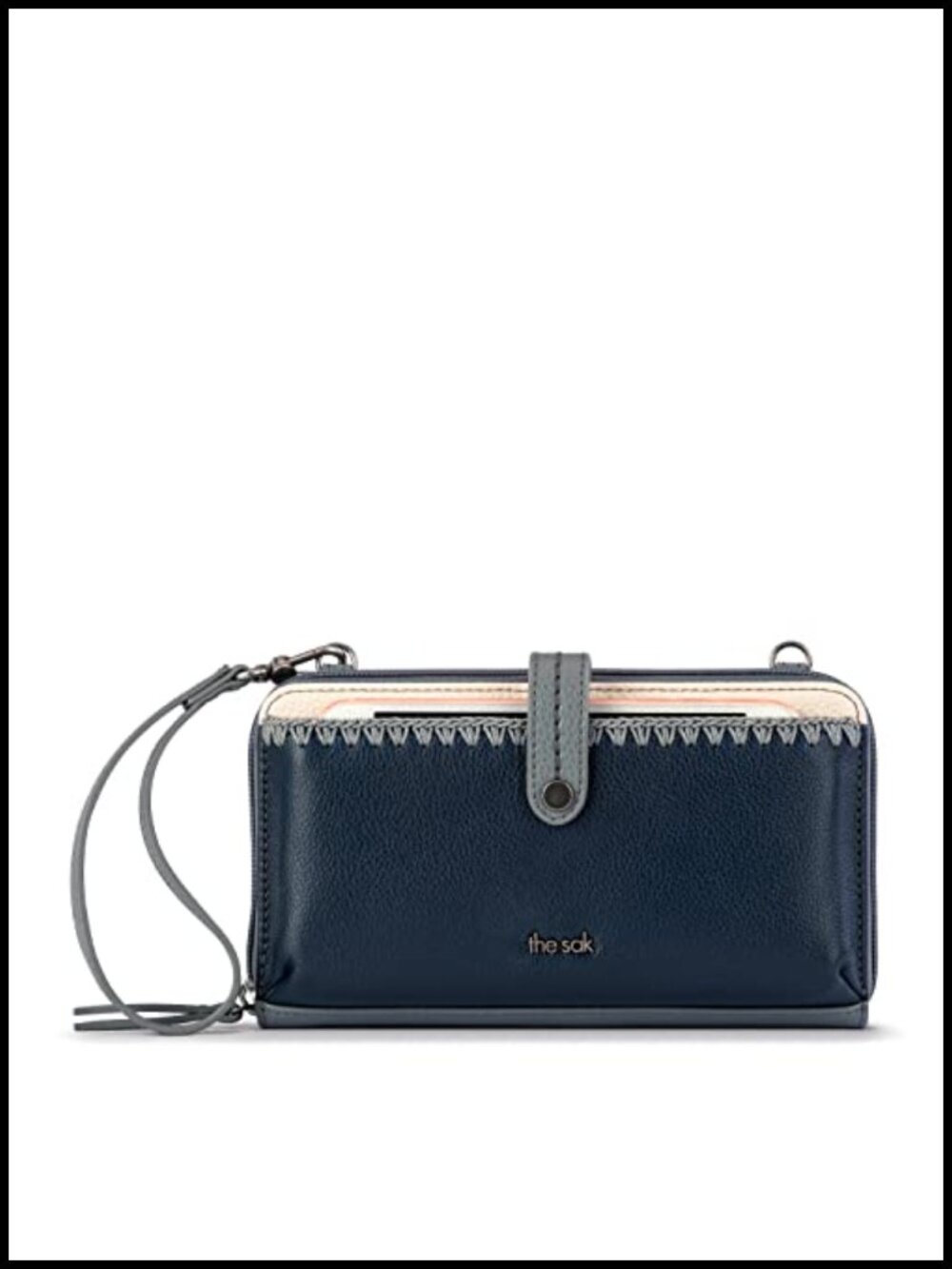 Leather Smartphone Crossbody Convertible Wristlet Zipper Small Bag